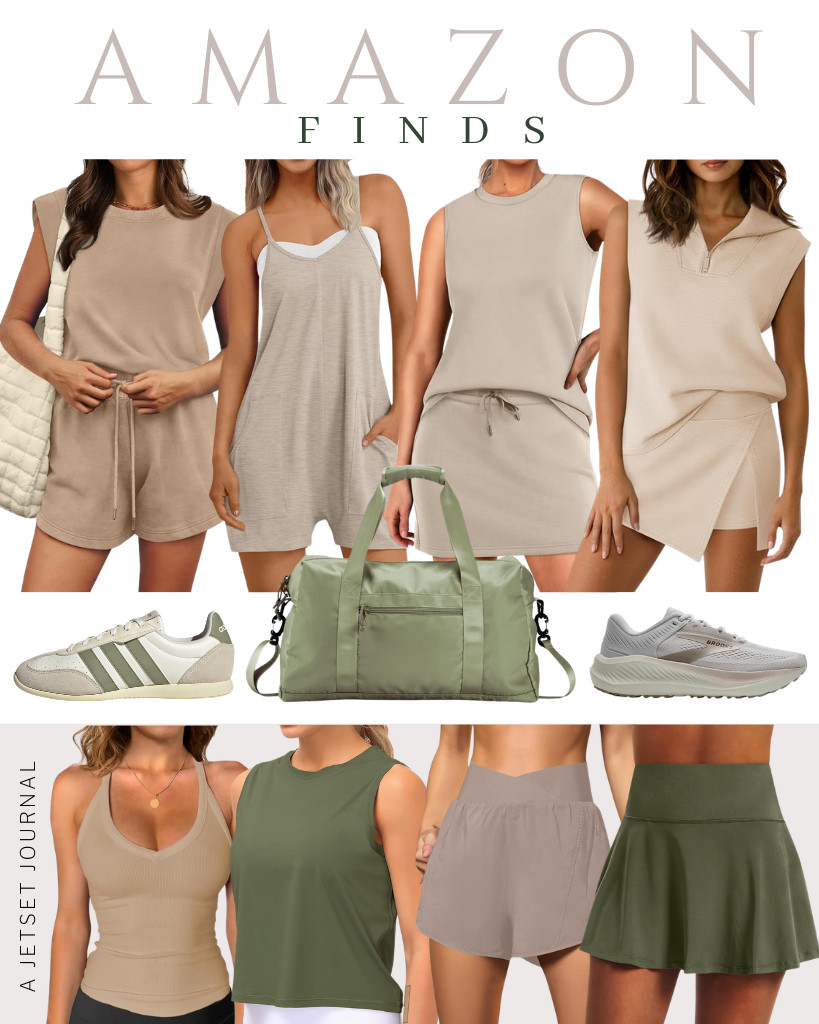 Check out the trending activewear that proves it can be worn outside the gym, too, in this collection of Amazon Athleisure Finds. OFEEFAN and AUTOMET’s rompers are perfect examples of athleisure outfits. Dragon Fit’s workout tank paired with this pleated tennis skirt is another outfit to try. For your footwear, you can choose between adidas or Brooks sneakers.

#LTKSeasonal #LTKSaleAlert #LTKTravel
 

 