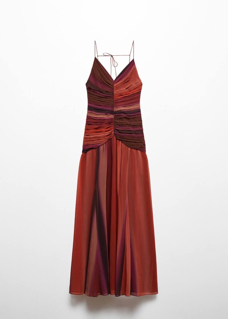 Gradient draped dress

Flowy fabric. Long design. Evasé design. Sleeveless. Thin straps. Open back.  | MANGO (US)