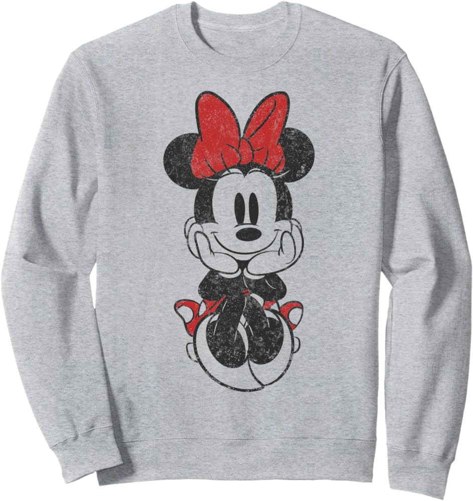 Disney Mickey And Friends Minnie Mouse Vintage Sitting Sweatshirt | Amazon (US)