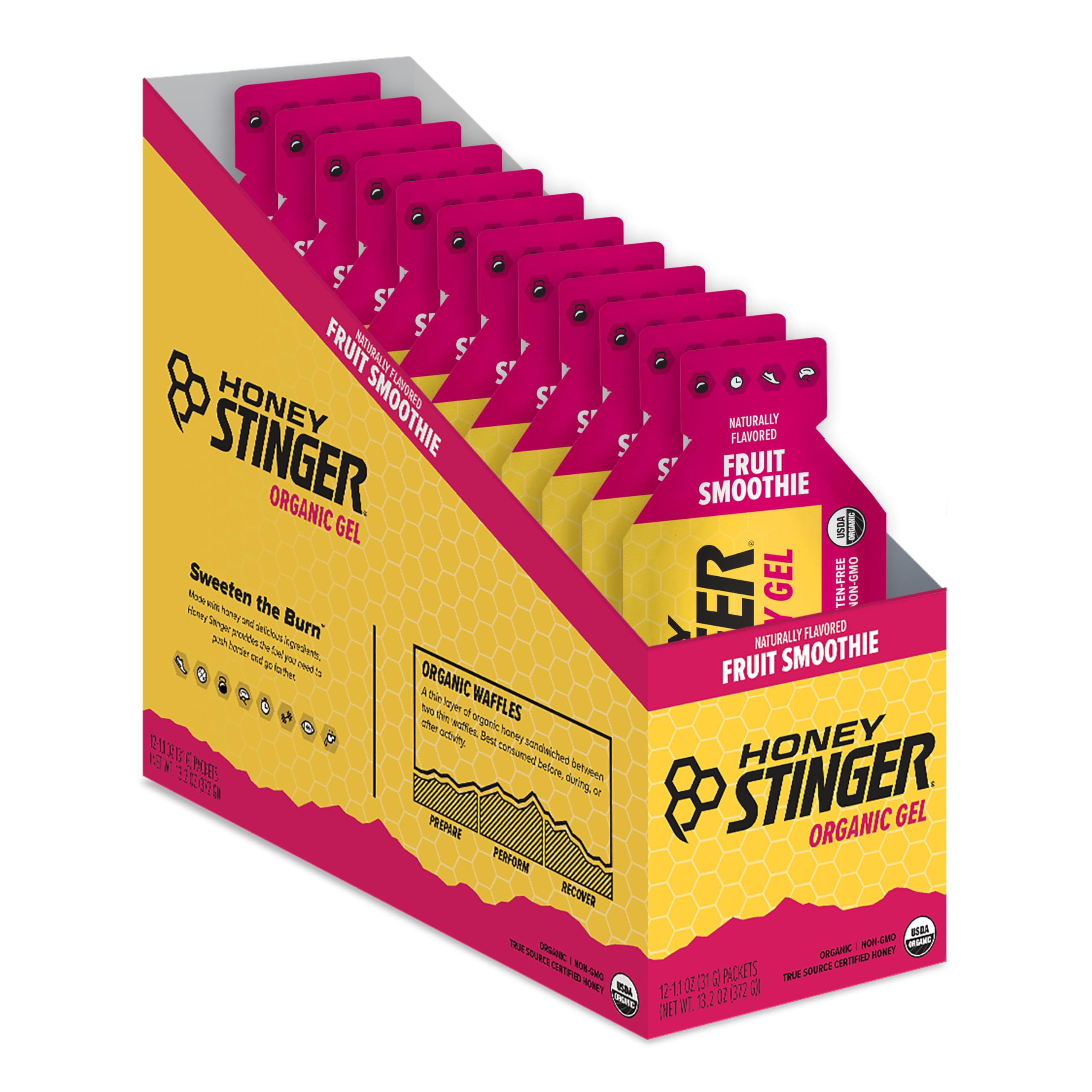 Honey Stinger Organic Fruit Smoothie Energy Gel | Gluten Free & Caffeine Free | for Exercise, Running and Performance | Sports Nutrition for Home & Gym, Pre and Mid Workout | 12 Pack, 13.2 Ounce | Amazon (US)