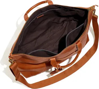 Madewell Essential Leather Overnight Bag | Nordstrom | Nordstrom