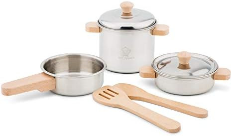 New Classic Toys Metal Pan Set - Pretend Play Toy for Kids Cooking Simulation Educational Toys an... | Amazon (US)