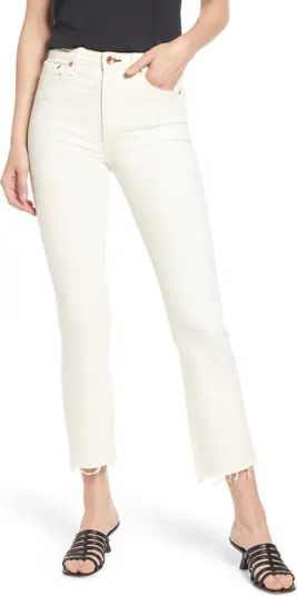 rag & bone Nina High Waist Raw Hem Ankle Flare Jeans | Nordstrom | Nordstrom