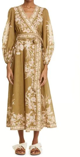 Zimmermann Anneke Wrap Midi Dress | Nordstrom | Nordstrom