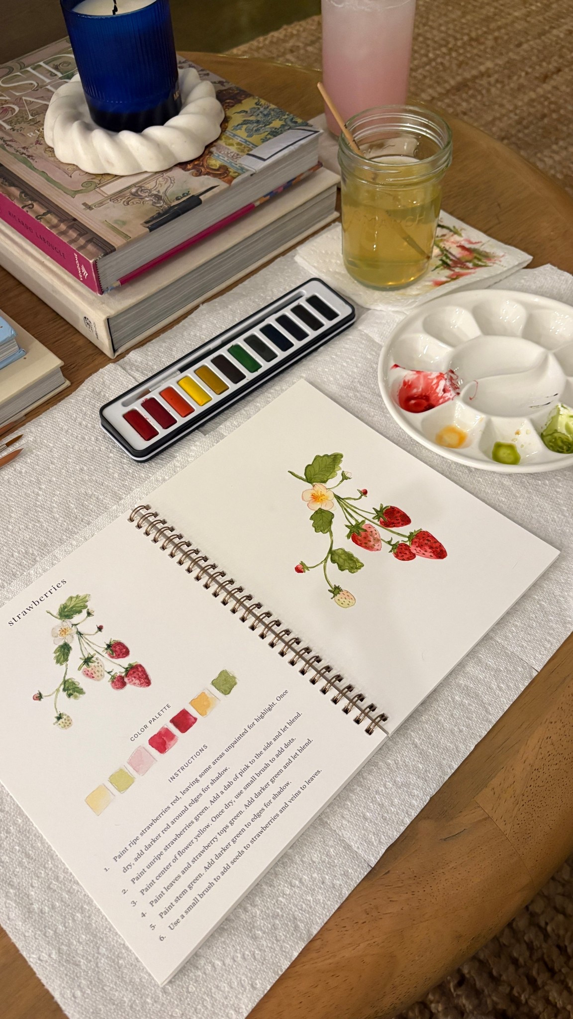 watercolor supplies!! This has been so fun as a relaxing hobby lately 🥲🎨