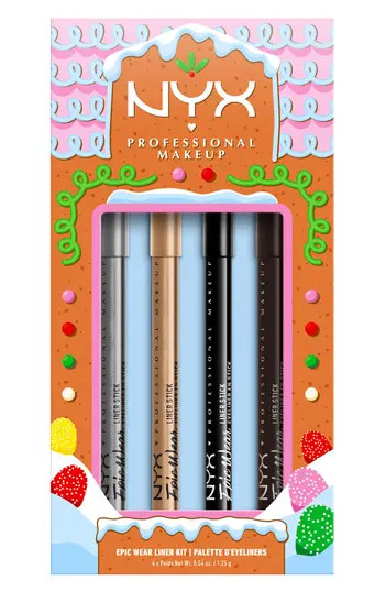 NYX PROFESSIONAL MAKEUP Epic Wear Holiday Liner Kit in Black at Nordstrom Rack | Nordstrom Rack