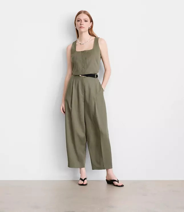 LOFT Versa Pure Spun Square Neck Crop Top | LOFT