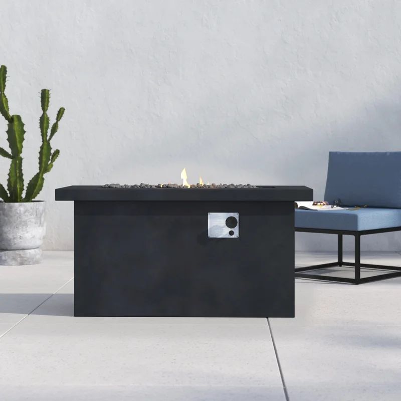 Aly Fiber Reinforced Concrete Outdoor Fire Pit Table | Wayfair Professional