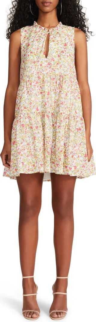 BB Dakota by Steve Madden Frills and Florals Sleeveless Cotton Minidress | Nordstrom | Nordstrom