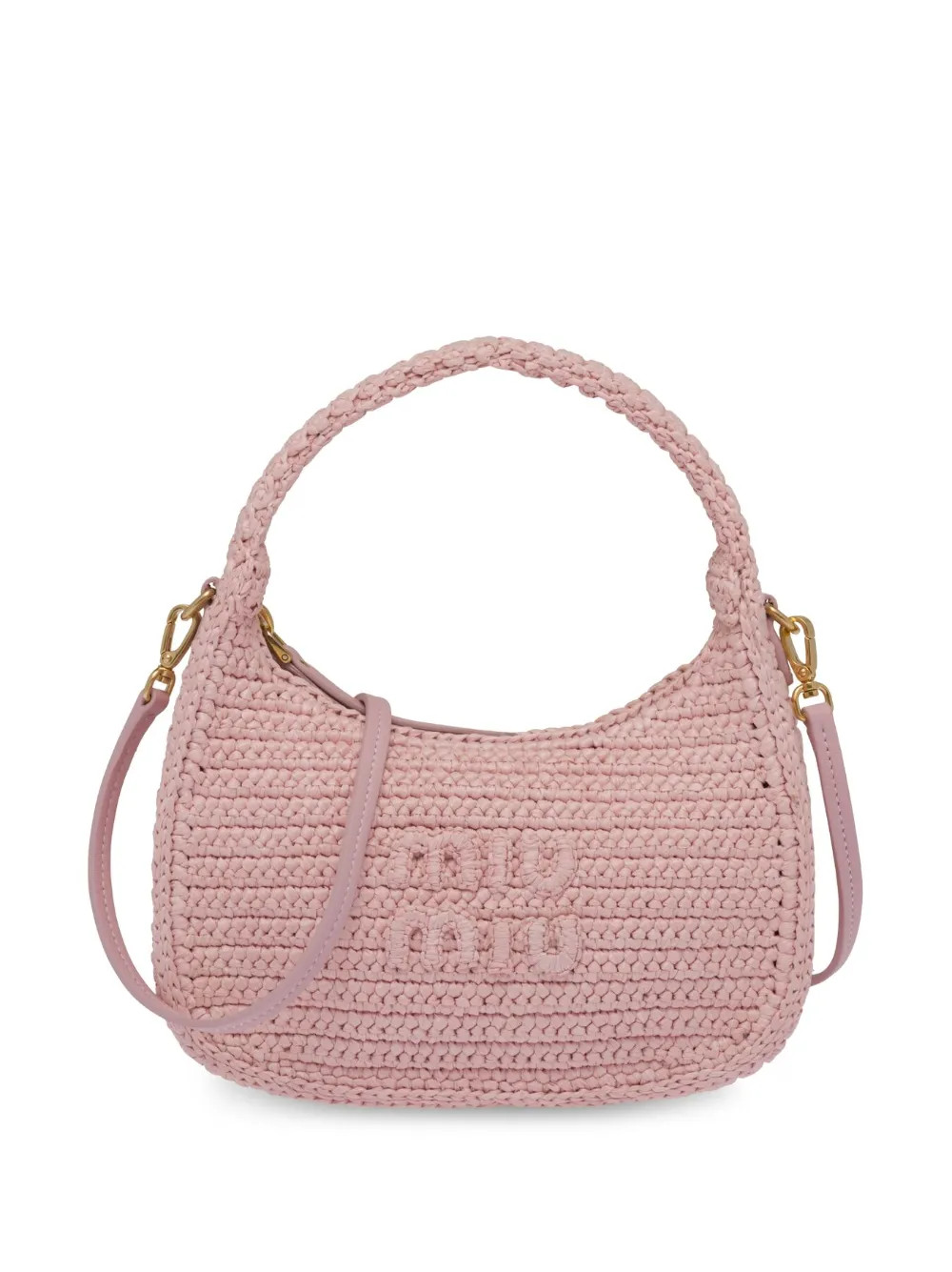 Miu Miu crochet-knit Hobo Bag - Farfetch | Farfetch Global