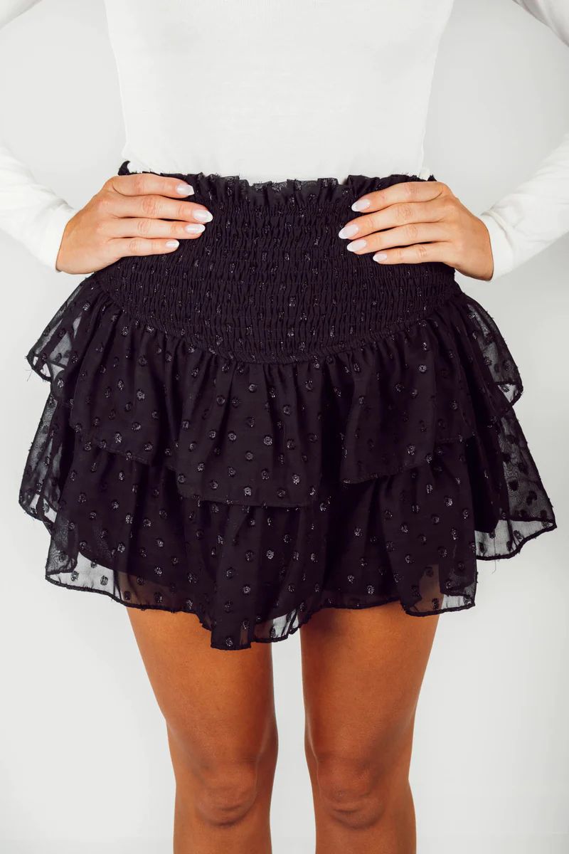 Add Some Sparkle Skort - Black | The Impeccable Pig