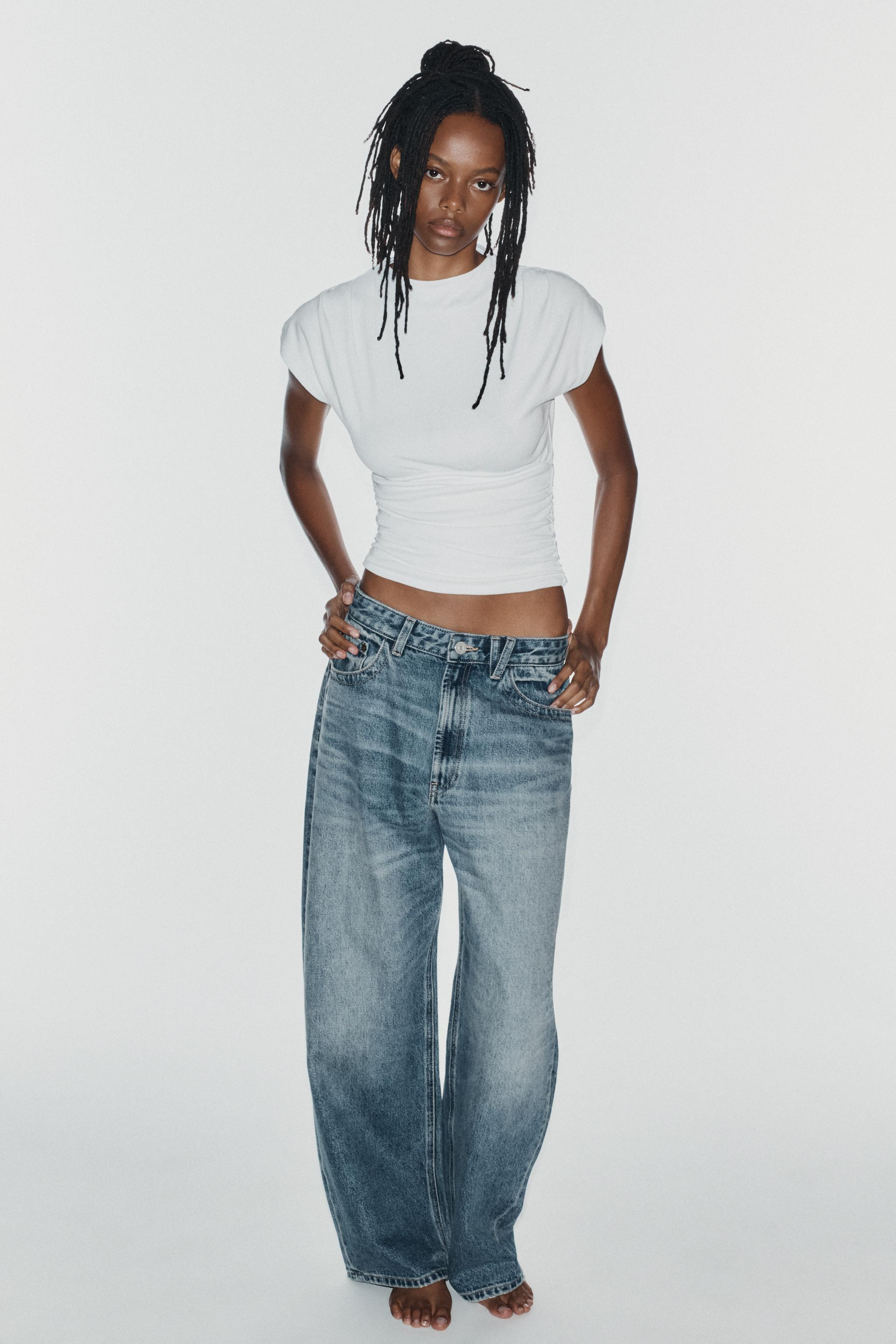 TRF MID-WAIST BAGGY JEANS | Zara UK