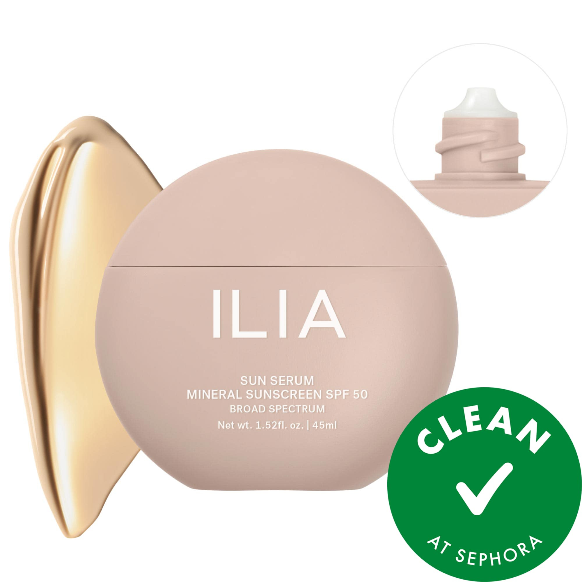 ILIA Sun Serum Mineral Sunscreen SPF 50 with 8-Hour Oil Control Light-Medium 1.52fl. oz/45ml | Sephora (US)