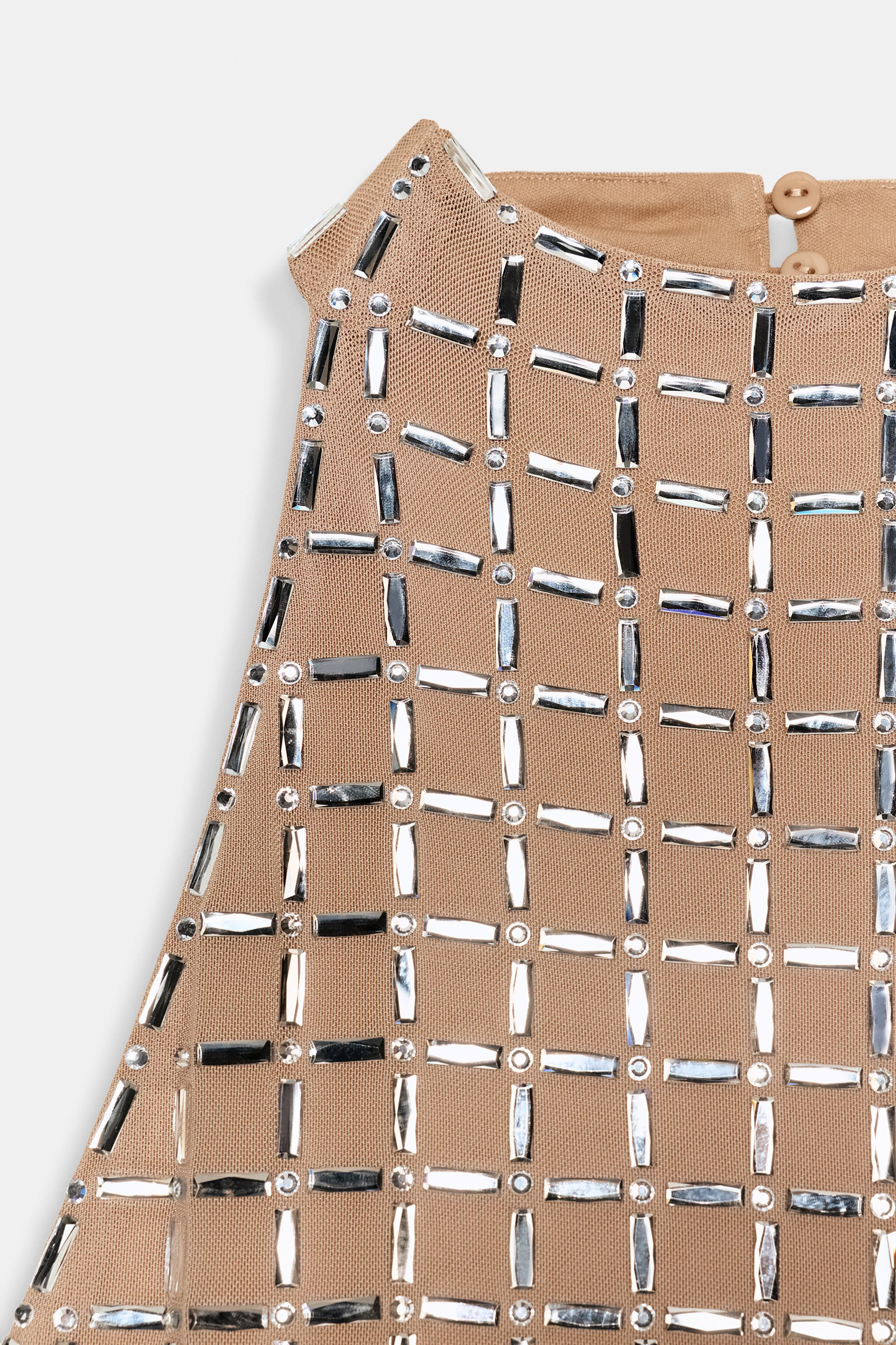 SPARKLY MESH HALTER MIDI DRESS | Zara US