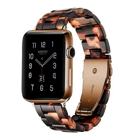 AMGRA Watch Strap Compatible for Apple Watch 38-40mm / 42-44mm Series 5/4/3/2/1, Slim Resin Wrist Ba | Walmart (US)