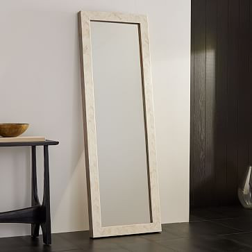 Parsons Bone Inlay Floor Mirror - 24"W x 72" | West Elm (US)