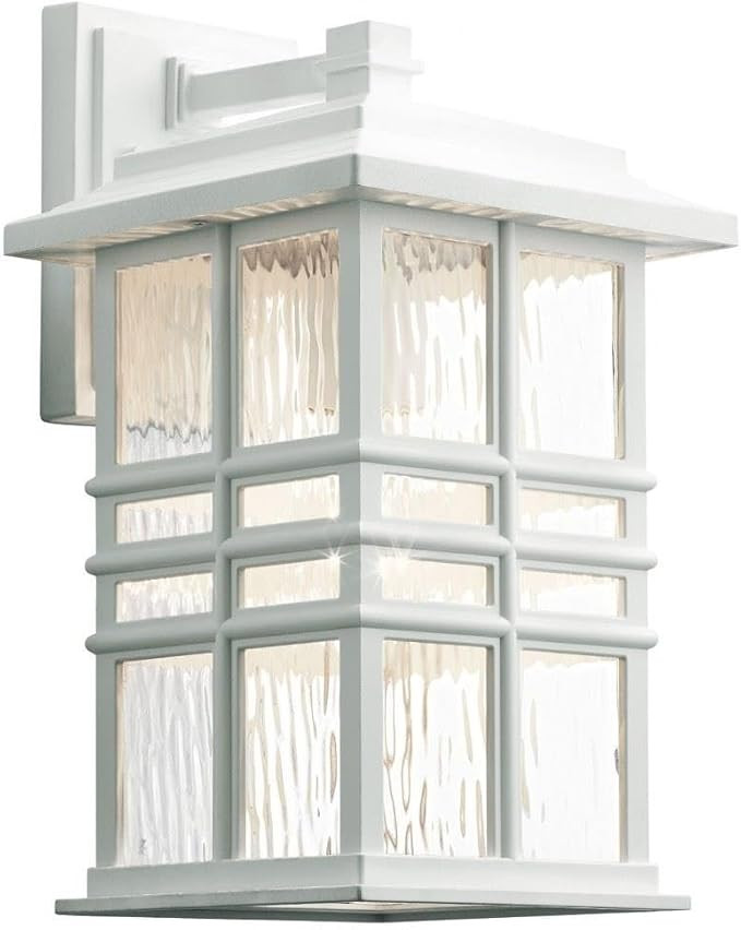 Kichler Beacon Square 14.25" Outdoor Wall Light in White, 1-Light Exterior Wall Sconce with with ... | Amazon (US)