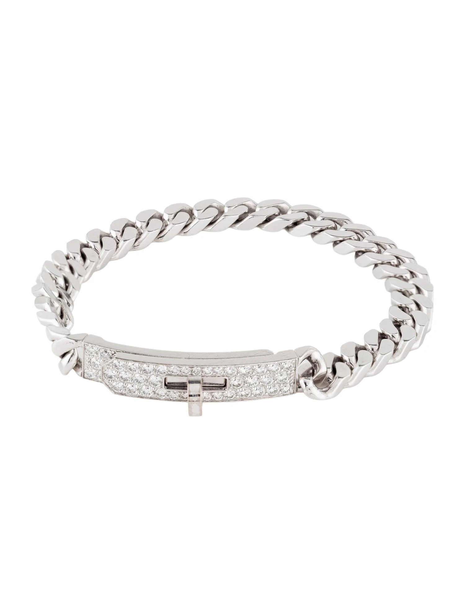 18K Diamond Very Small Kelly Gourmette Bracelet | The RealReal