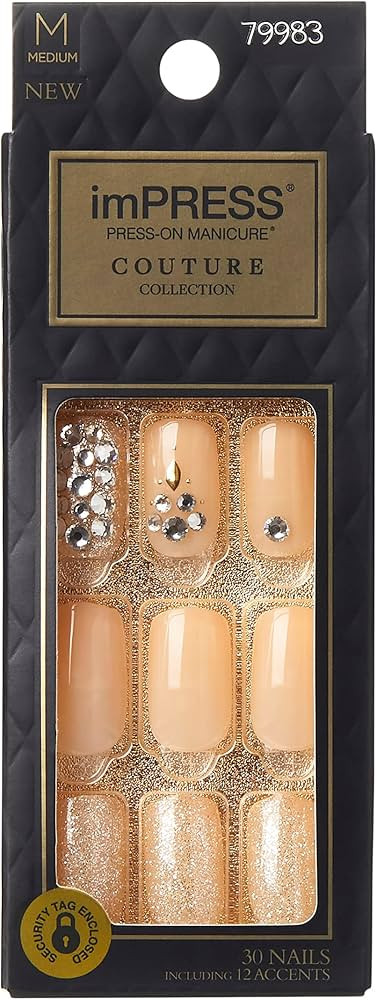 KISS imPRESS Press-On Nails Couture Collection Manicure Kit, ‘Lush Life’, Patented Super-Hold... | Amazon (US)