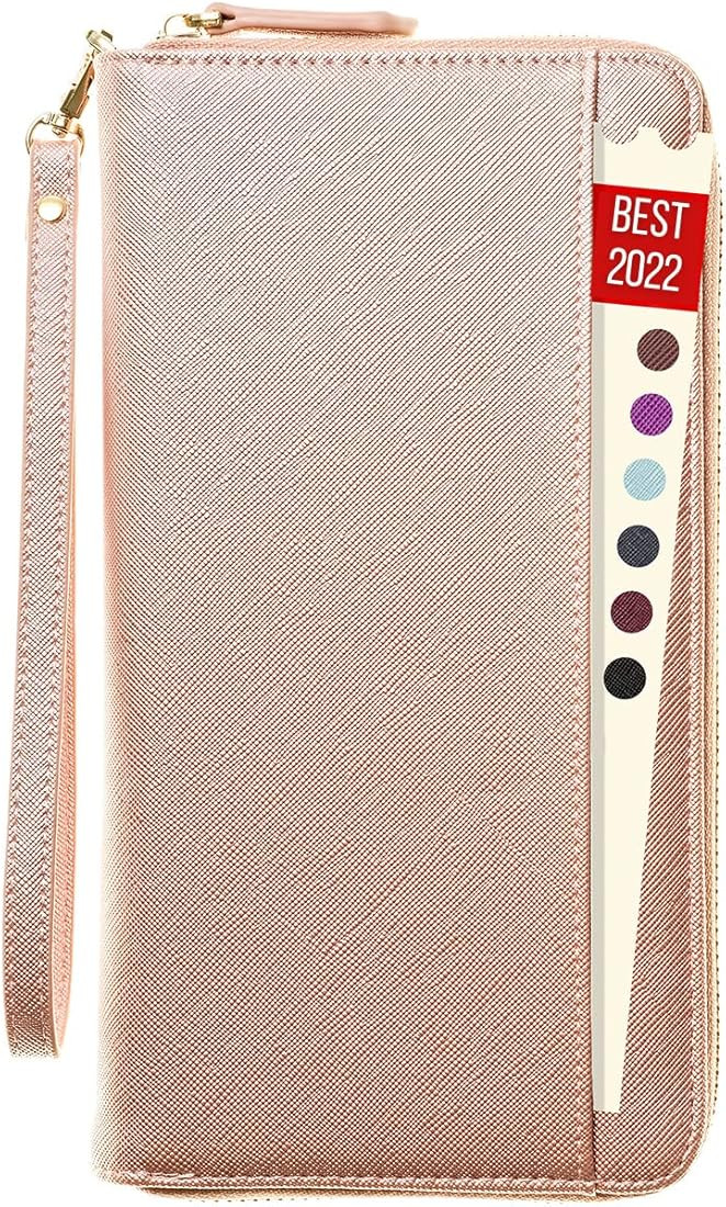 Travel Document Organizer - RFID Passport Wallet Case Family Holder Id Wristlet | Amazon (US)