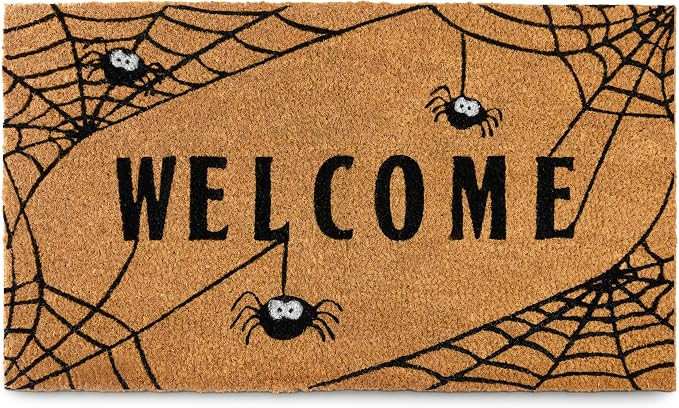 Spiderweb Doormat 30x17 Inch Spider Web Welcome Mat Halloween Coir Door Mat | Amazon (US)