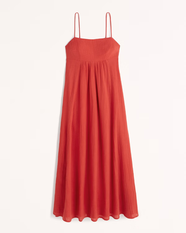 Women's Babydoll Maxi Dress | Women's Dresses & Jumpsuits | Abercrombie.com | Abercrombie & Fitch (US)