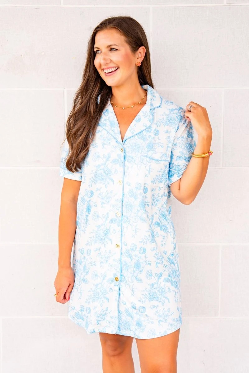 The Buckley Ellesyn Gown in Blue Miss Priss | Shop.app
