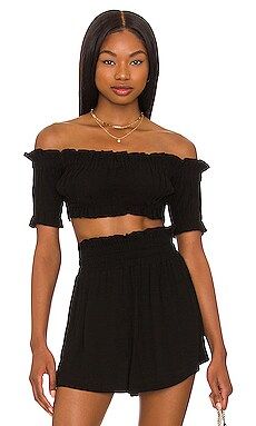 Lovers and Friends Innika Top in Black from Revolve.com | Revolve Clothing (Global)