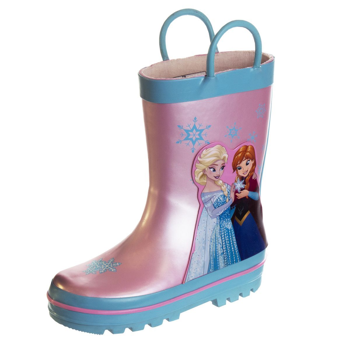 Frozen Elsa Anna Princess Rubber Rainboots - Waterproof Lightweight Easy On with Easy Pull Handle... | Target