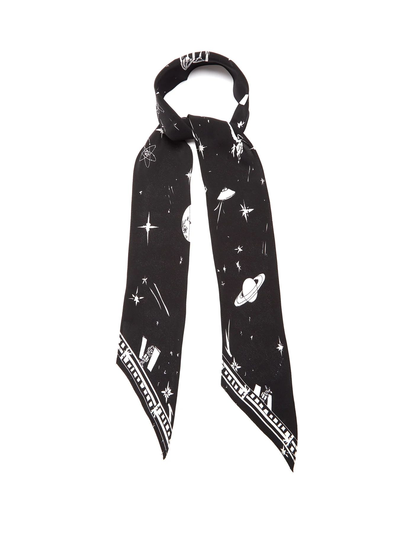 Cosmic Dancer-print super-skinny silk scarf | Matches (US)