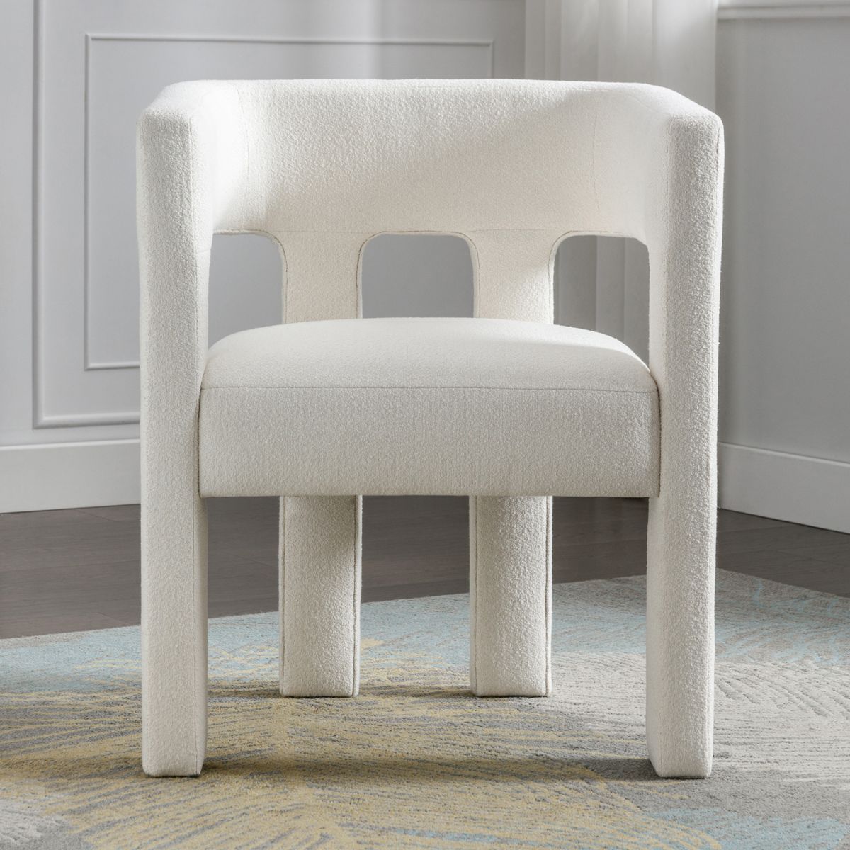Elisa 24.8" Wide Contemporary Designed Linen Upholstered Arched Silhouette Armrest Accent Barrel ... | Target