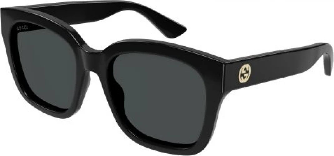 Gucci GG1338S Sunglasses 001 - Black - Smoke Women Square | Designer Optics