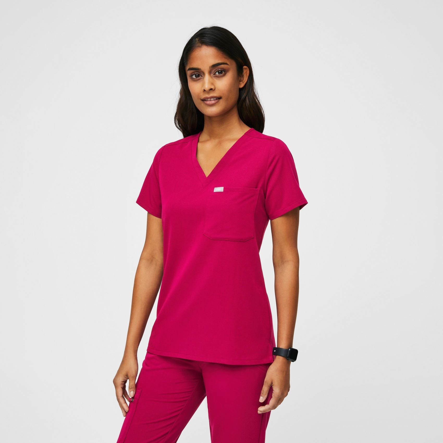 Women’s Catarina™ One-Pocket Scrub Top - Ultra Rose · FIGS | FIGS
