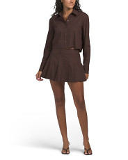 2pc Top And Pleated Skirt Set | Marshalls