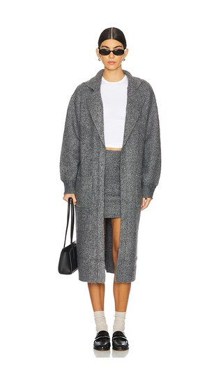 Marl Cardigan in Charcoal Heather | Revolve Clothing (Global)
