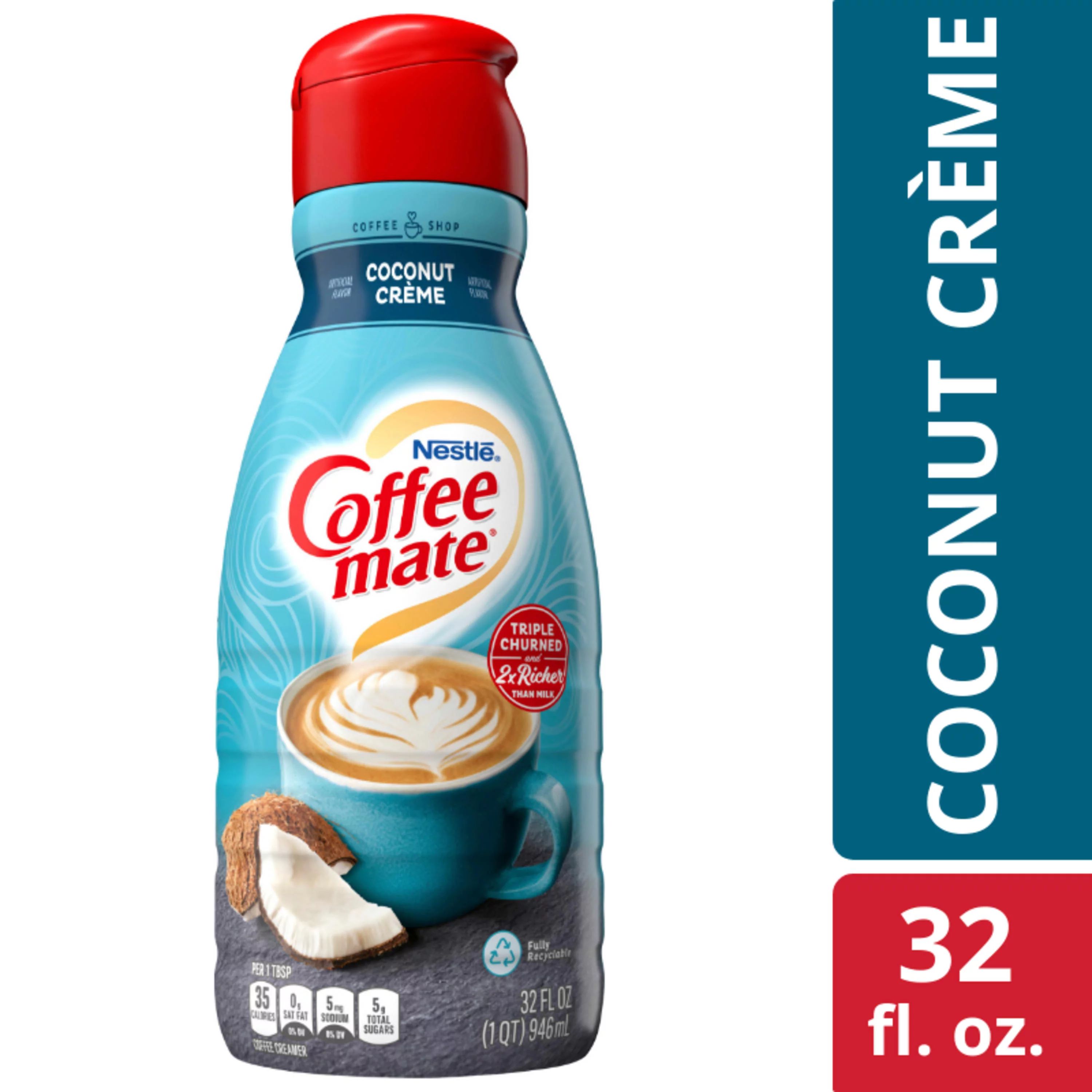 Nestle Coffee mate Coconut Creme Liquid Coffee Creamer, 32 fl oz | Walmart (US)