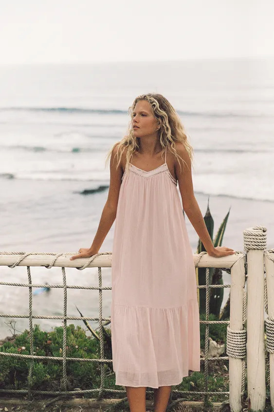 STUDDED GAUZE MIDI DRESS | Zara US
