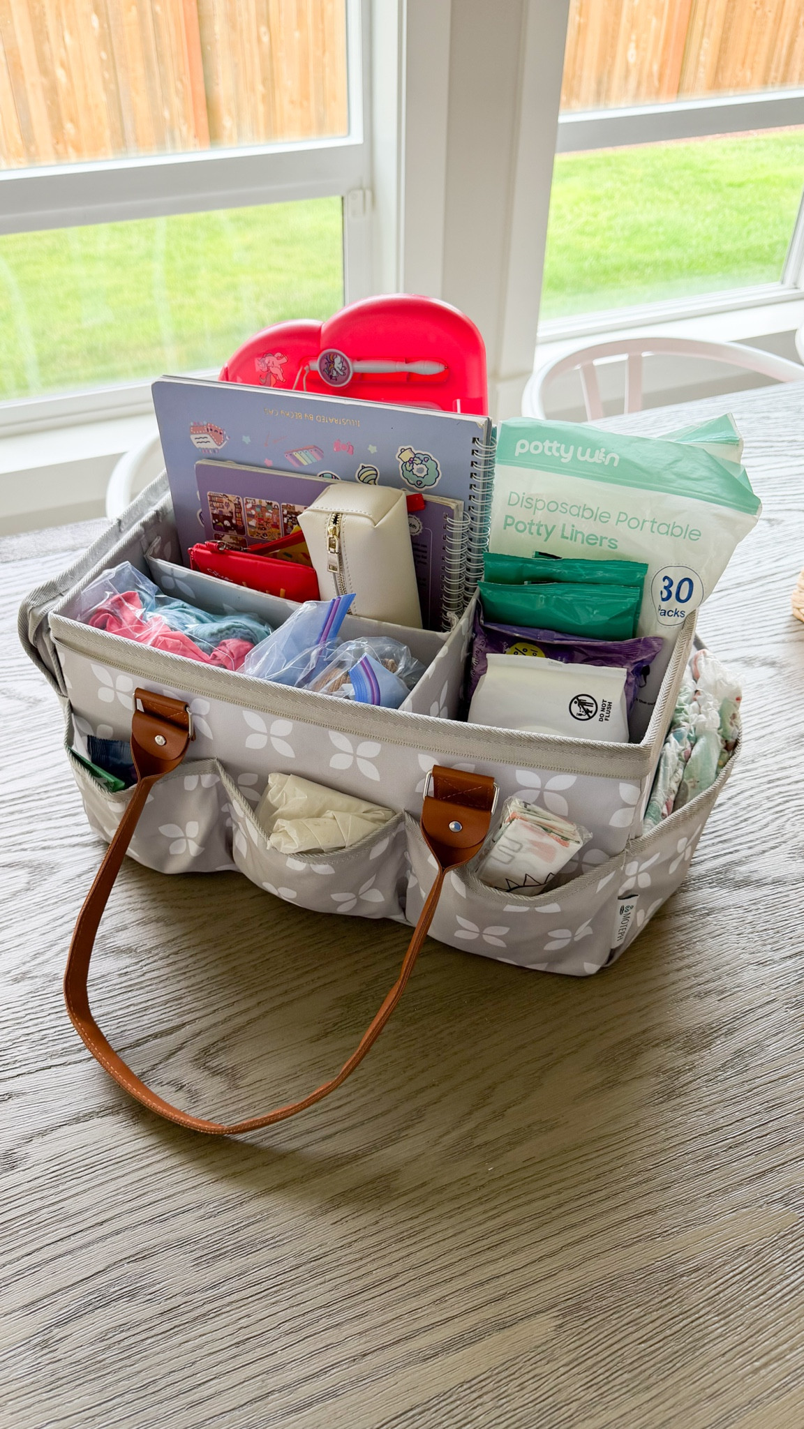 RESTOCKING MY JUST-IN-CASE KIDS CAR BIN! I keep this diaper caddy in the car, the compartments are adjustable and there are lots of side pockets!

Diaper caddy, toilet seat cover, first aid kit, sticker book, tablet for kids, washable marker set, disposable potty liner, disinfecting wipes, water wipes, tissues, coloring book

#LTKtravel #LTKkids #LTKhome