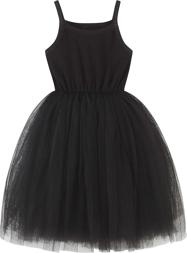 GSVIBK Baby Girls Tutu Dress Toddler Cotton Tutu Dress Infant Tulle Dresses Girl Sleeveless Princ... | Amazon (US)