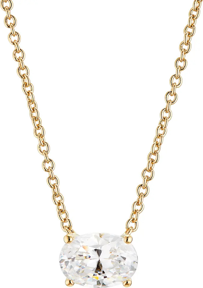 Nadri Modern Luv Large Oval Cubic Zirconia Pendant Necklace | Nordstrom | Nordstrom