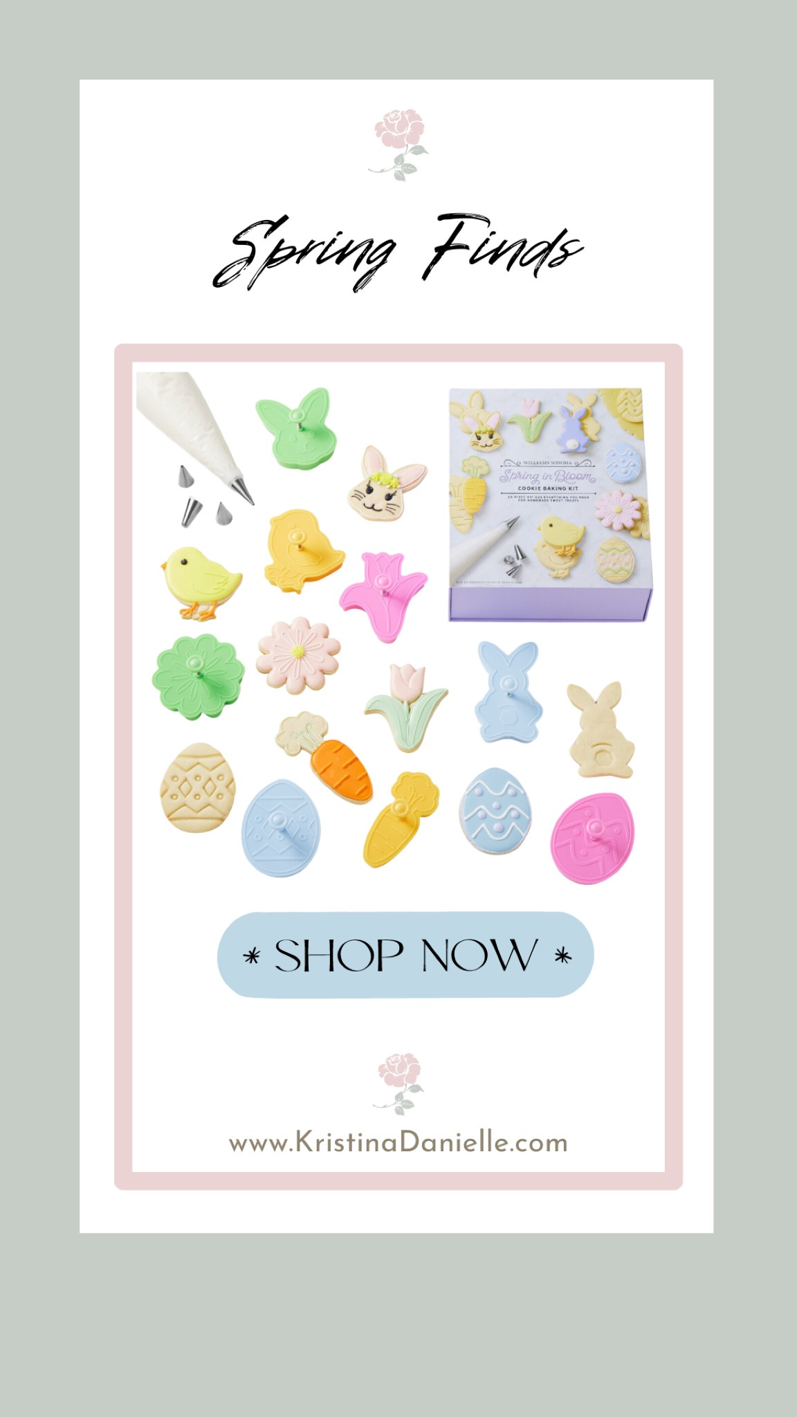 A perfect Easter activity for your children, bake a basket full of homemade treats and charming springtime shapes. Cookie cutters, include two Easter eggs, tulip, bunny face, flour, carrot, check and bunny tail. Also comes with piping bags, piping tips, coupler, and storage box.

#LTKSeasonal #LTKfamily #LTKkids