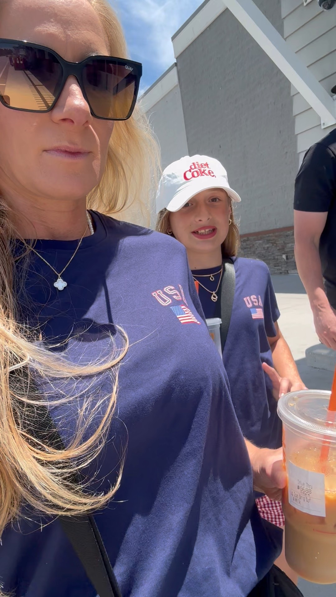 Super easy and cute summer and 4th of July looks for the family.

Red white and blue patriotic flags American flag shirt top sweatshirt crochet top target Amazon baseball cap Diet Coke checkered boxer shorts comfortable 