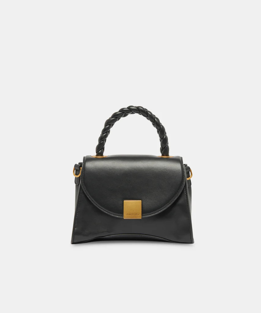 TATUM HANDBAG BLACK SOFT NAPPA LEATHER | DolceVita.com