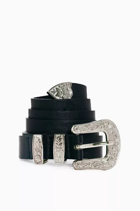 Faux Leather Western Buckle Belt | Nasty Gal (US)