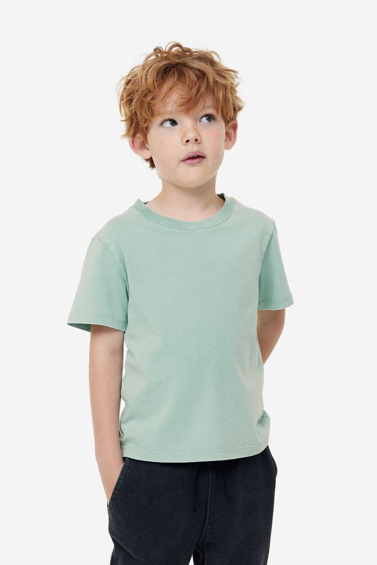 Cotton T-shirt - Light dusty green - Kids | H&M US | H&M (US + CA)