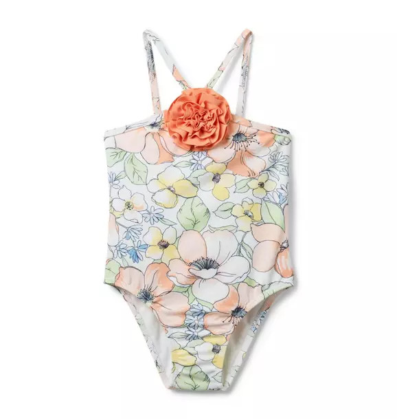 Recycled Floral Rosette Swimsuit | Janie and Jack