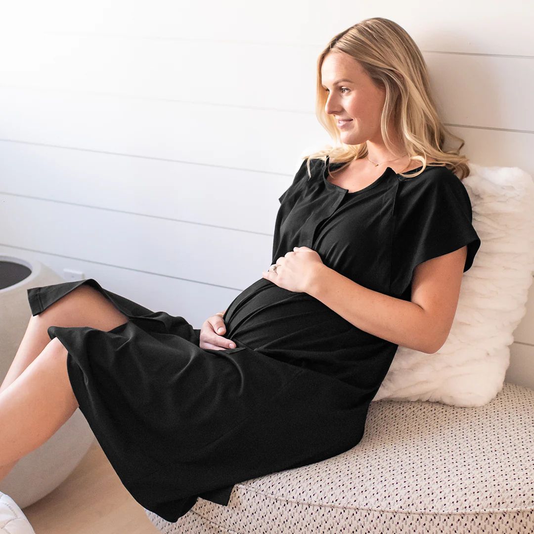 Universal Labor & Delivery Gown | Black | Kindred Bravely