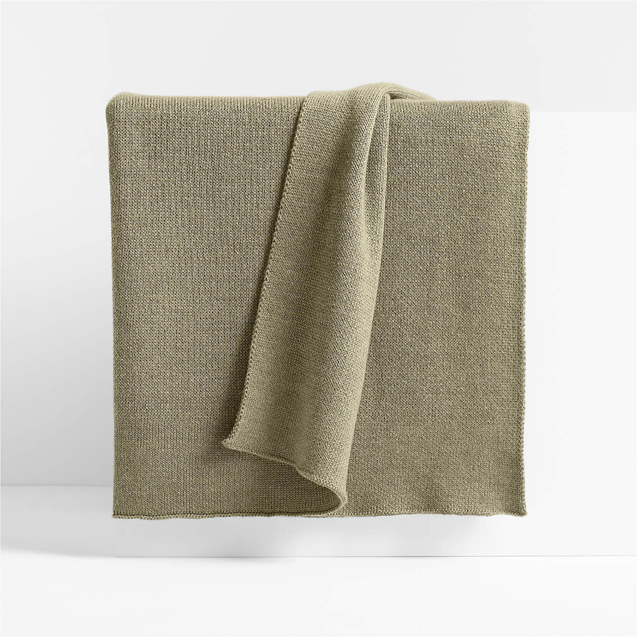 Calda Chantilly 70"x55" Garden Green Throw Blanket + Reviews | Crate & Barrel | Crate & Barrel