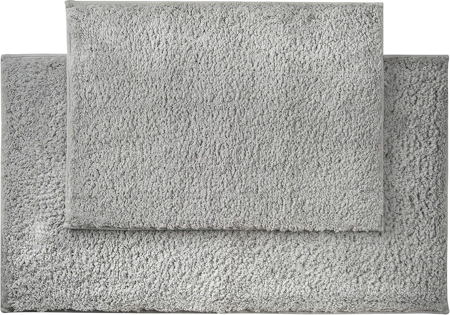 Amazon Basics Performance Bath Rug Set, 17" x 24" and 20" x 34", Soft Silver | Amazon (US)