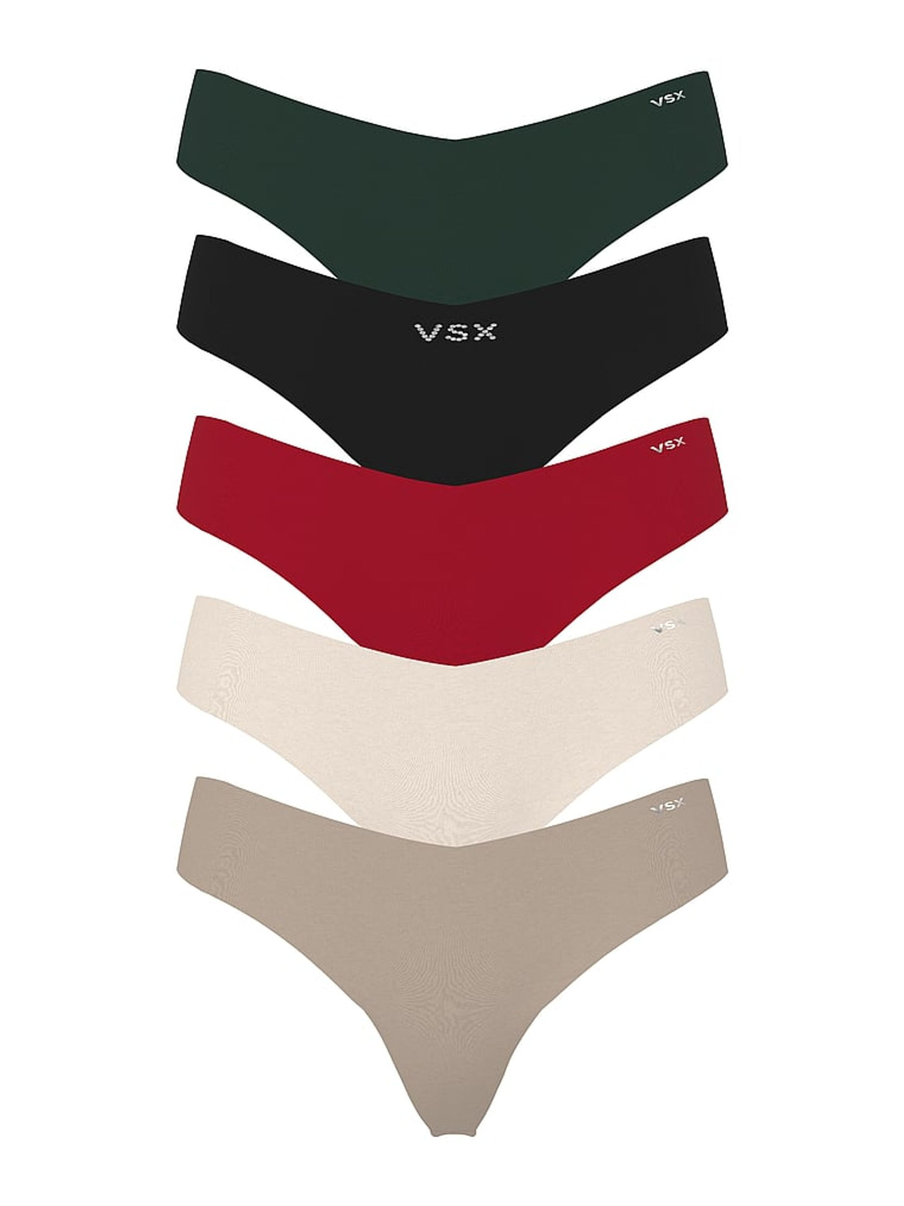 Green/Black/Red/Nude Thong Knickers 5 Pack | Victoria's Secret UK